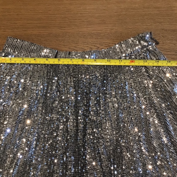 New! MSGM Sequin Pleated Midi Skirt